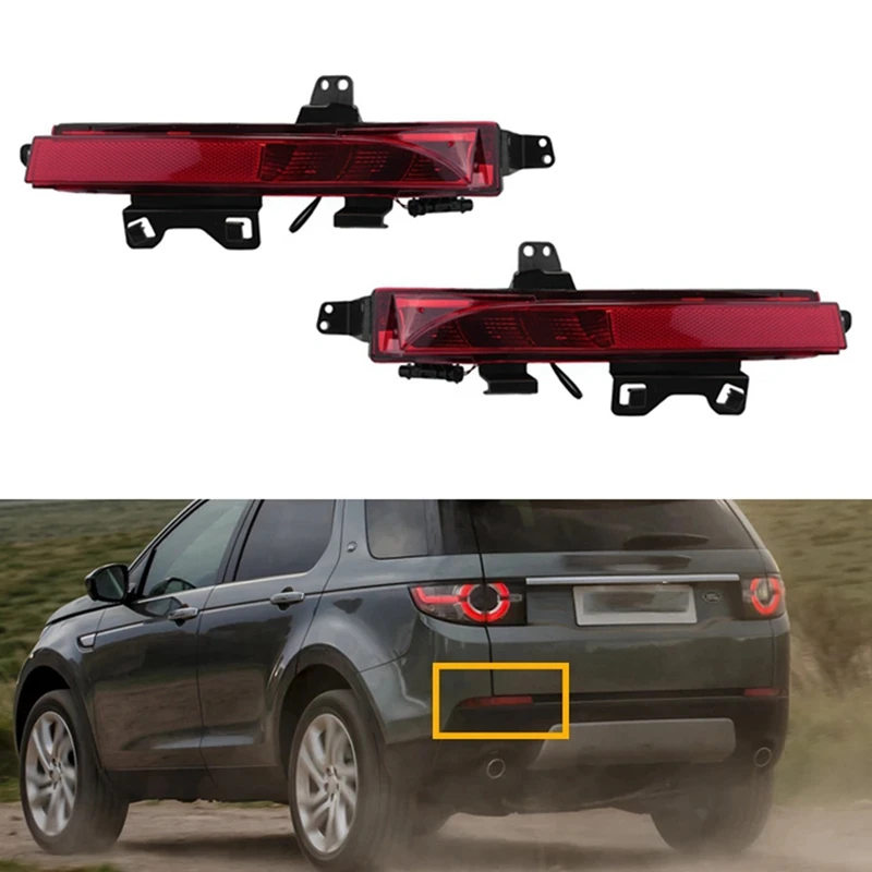 1Pair Car Rear Bumper Fog Light Parking Warning Reflector Taillights For Land Rover Discovery Sport 2015-2020