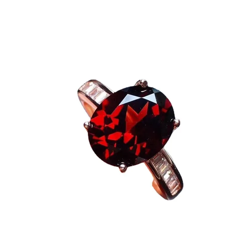 Новые Классические обручальные кольца в стиле ретро с овальным Рубином для