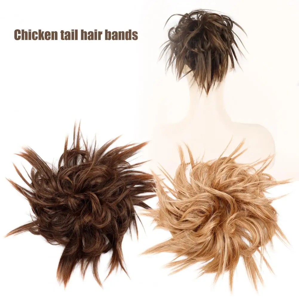 

Unique Updo Hairpiece Wear-Resistant Chignon Wig Fashion Style Chignon Messy Scrunchie Elastic Hair Bun Thicken Hair