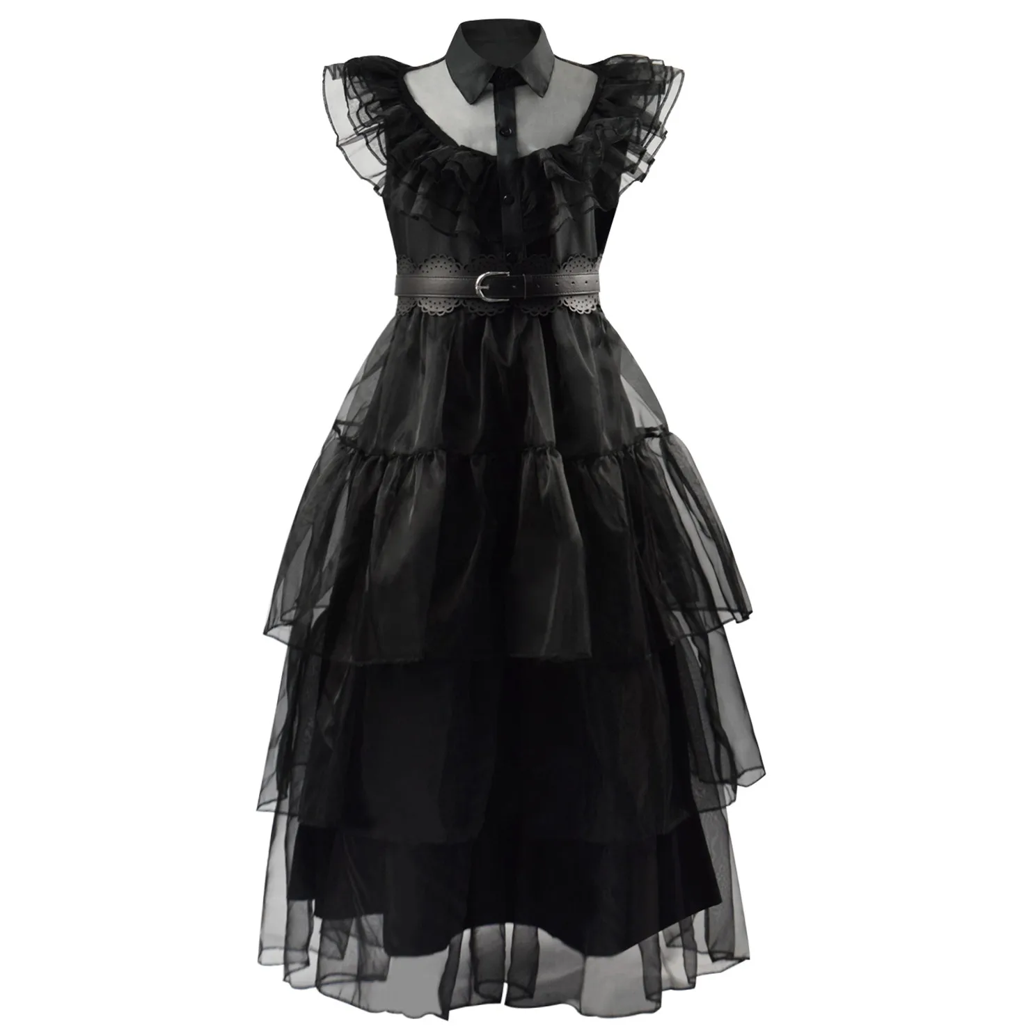 

Костюм для косплея день Хэллоуина, детский черный костюм с париком для девочек