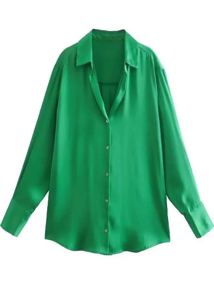 

MESTTRAF Sexy Design 2022 Women Solid Color Office Wear Shirts Vintage Long Sleeve Button-up Female Blouses Blusas Chic Tops