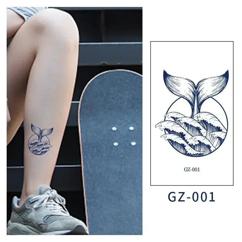 Травяные растения неотражающие реалистичные наклейки для татуировки сока с