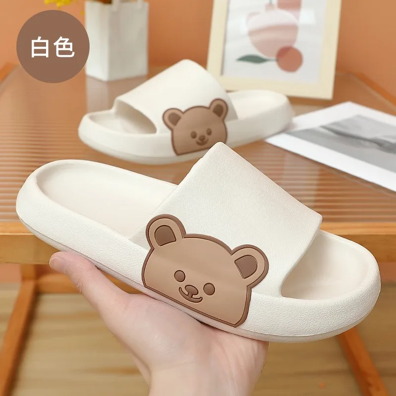 

Bear Slippers Women Summer Flip Flops Cute Cartoon Shoes for Women Indoor and Outdoor Wear Soft Thick Beach Sandals
