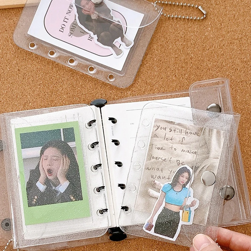 M5 A8 Чехол-держатель для карт с пятью отверстиями прозрачный блестящий чехол из