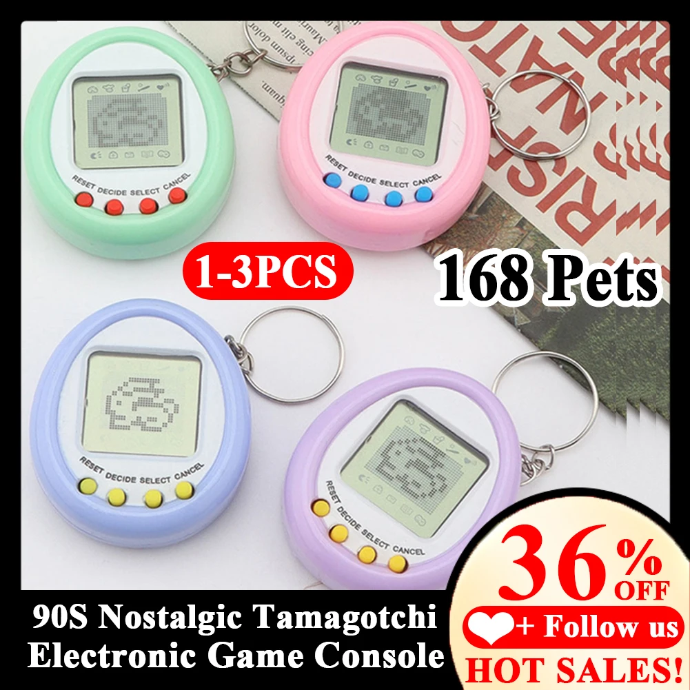 1-3 шт. 168 домашних животных электронная игровая консоль 90-х Ностальгический тамаготчи ЖК-дисплей брелок образовательные забавные виртуальные кибер Электронные Домашние животные игрушки