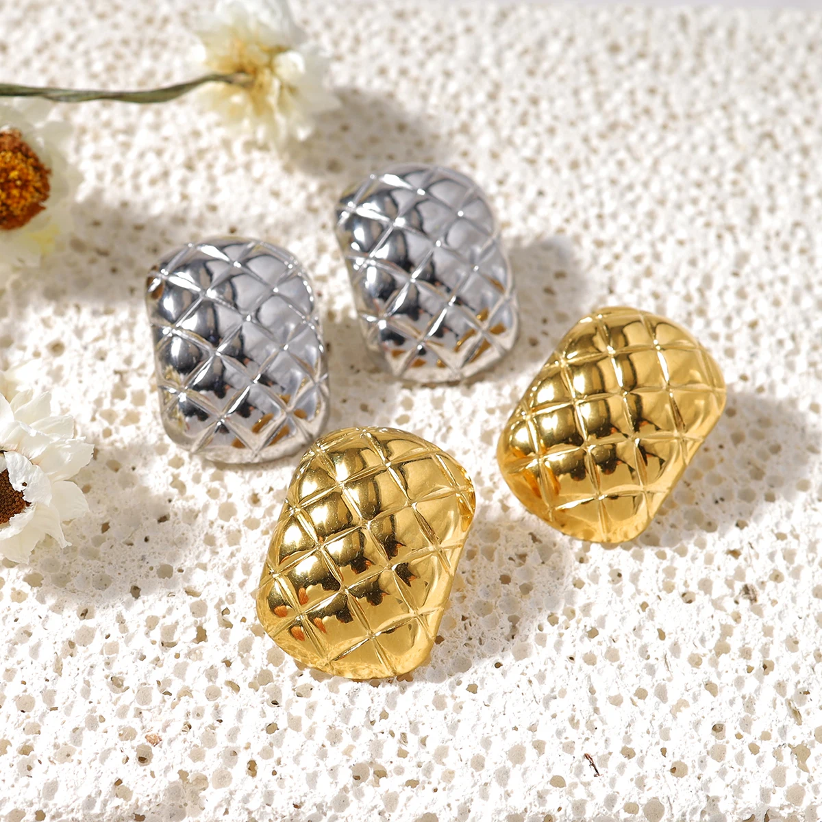 Женские Серьги-гвоздики WILD &amp FREE С Геометрическим Рисунком Из 18-каратной