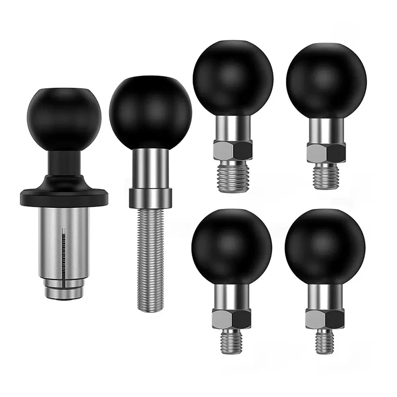 1 inch Ball Head Adapter to M6 M8 M10 Screw for GoPro Mount Motorcycle GPS Phone Car Bracket Insta360 X3 Camera Accessories