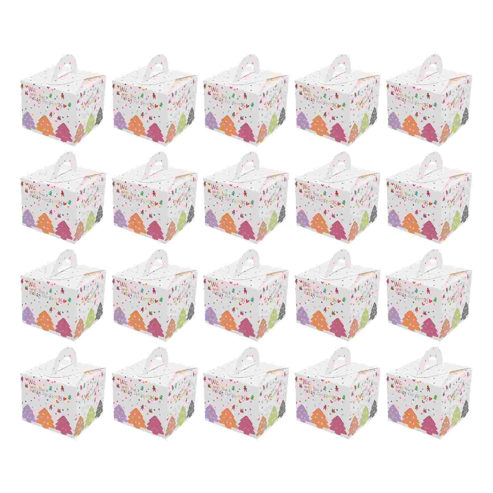 

Box Christmas Candy Gift Boxes Cookie Holdergingerbread Treestorage Packing Container Favor Paper Cupcakegiving Portable