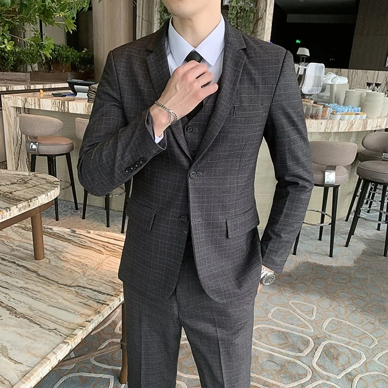 Женский (костюм + жилет брюки) деловой костюм-тройка в британском стиле Модный