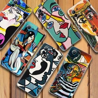 case for xiaomi mi 11 note 10 9 9t 12 pro lite poco x3 f3 m3 clear case for redmi 9 9a 9c 10 abstract art painting picasso cover