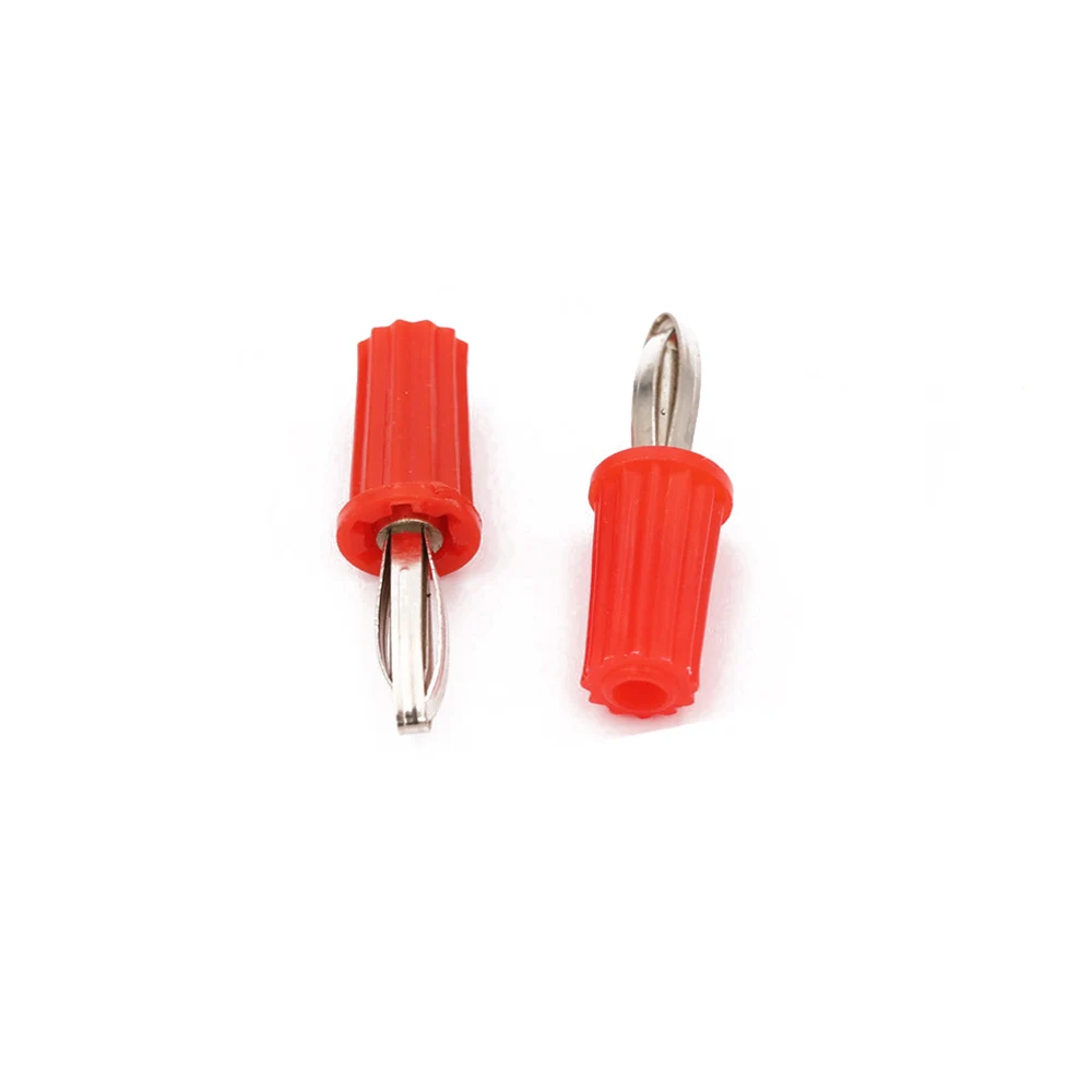 

10PCS 4mm Banana Plate Plugs Connectors Banana Plug Connectors Black Red Cross-type Copper Terminal Banana Plug for Instrument