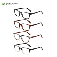 boncamor 4 pack blue light blocking reading glasses metal hinge men women anti uv computer goggle eyeglasses decorative eyewear