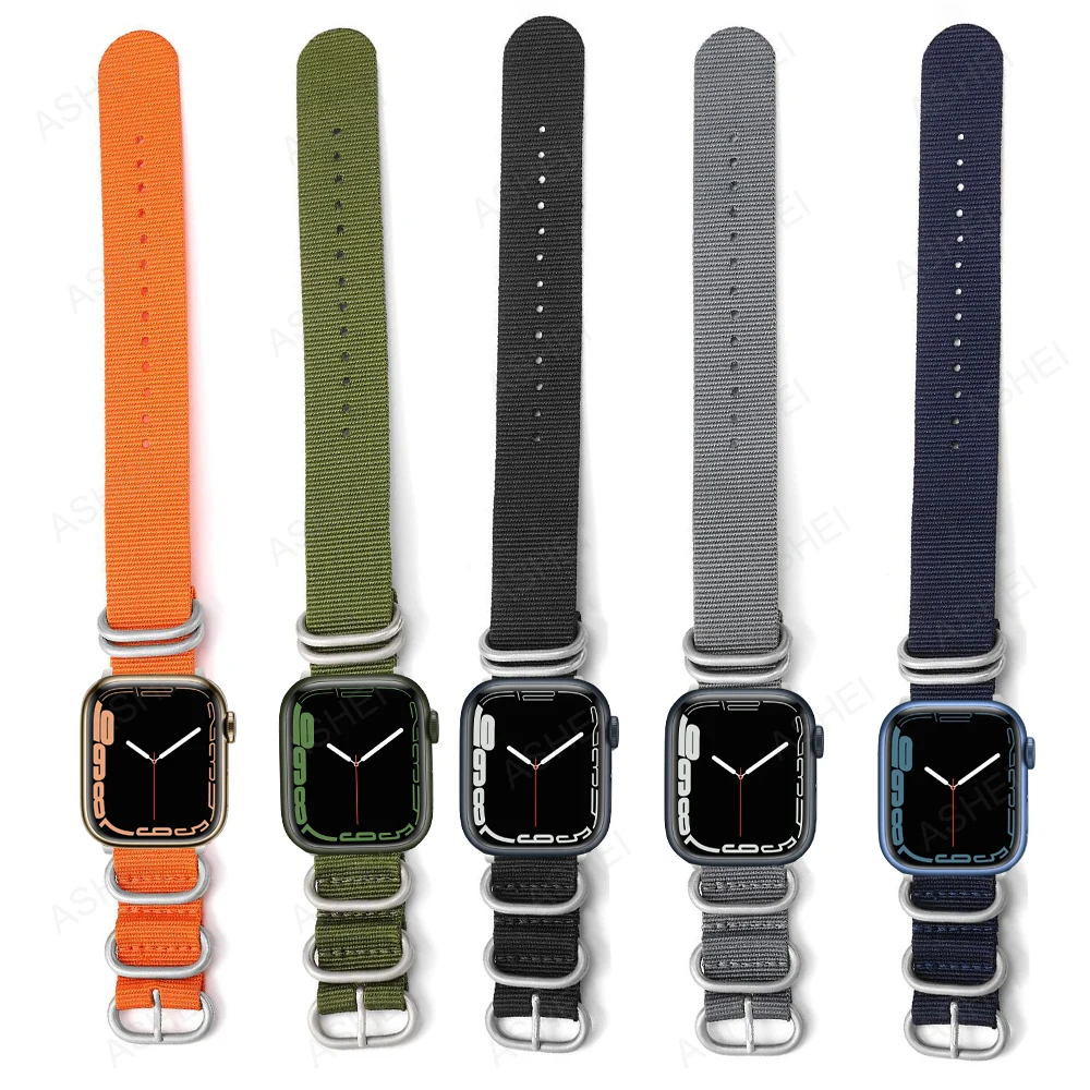 

strap For apple watch band 41/45mm iWatch band Sport Nylon bracelet watch belt for apple watch 7 6 5 3 4 se 40mm 44mm 38mm 42mm