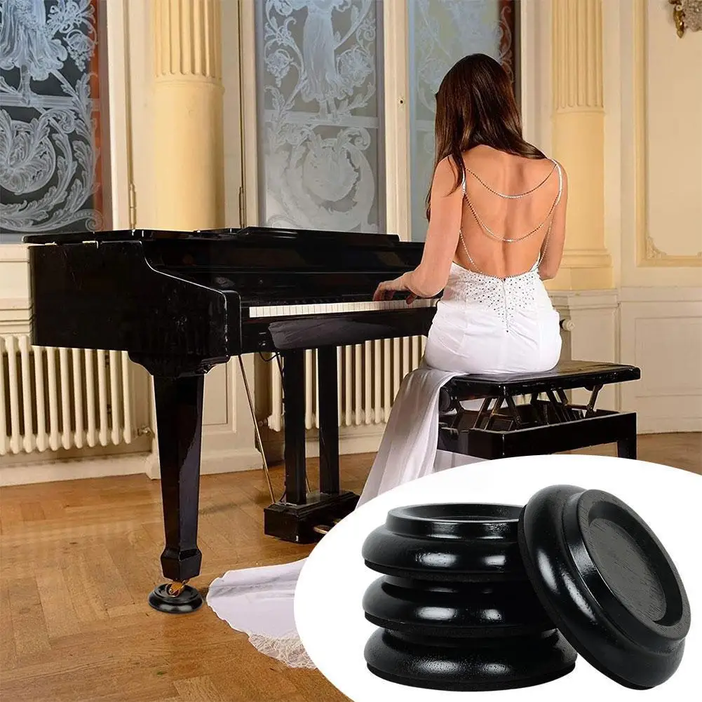 

Piano Caster Cups Wood Piano Feet Shockproof Soundproof Non-slip Mat For Upright Grand Piano A Set Of 4/3 Pcs B6s8