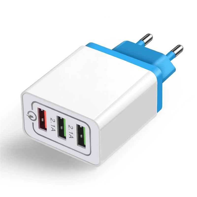 Зарядное устройство с 4 USB-портами поддерживающее напряжение 220 В и ток до 3 А