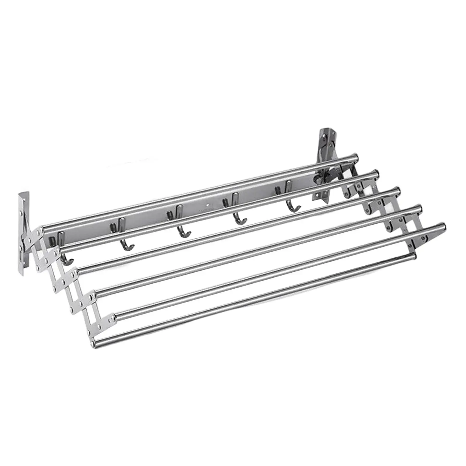 

Wall Mounted Drying Rack,Stainless Steel Rods,Compact Sleek Design