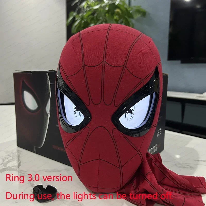 

Spiderman Mask Eyes Movable Remote Control Spiderman Mask Peter Parker Halloween Cosplay Costume Mask Spandex Fabric Material