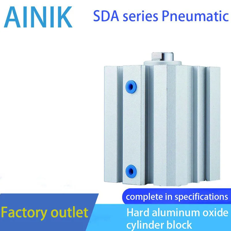 

Air Cylinder SDA series Pneumatic Compact airtac type 16 20 25 32 40 50 63mm Bore to 5 10 15 20 25 30 35 40 45 50mm Stroke