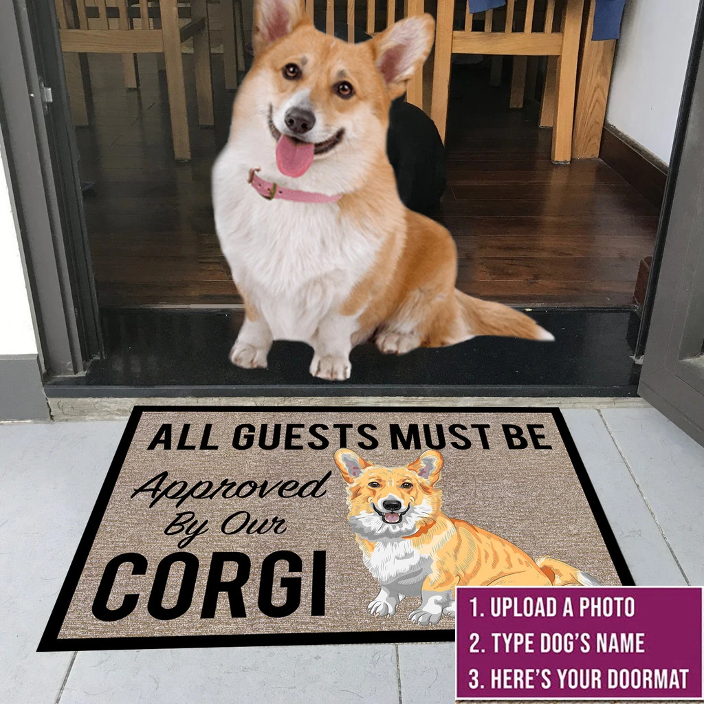 Custom Pet Placemat Doormat Personalized gifts Type Text Name Pet Dog Cat Photo indoor/outdoor carpet Door mat