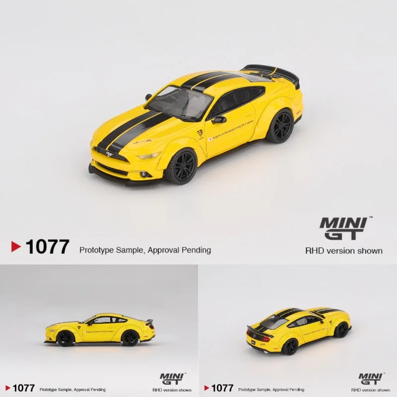 Фото Модель автомобиля Ford Mustang Widebody из литого металла, масштаб 1:64, MINIGT №1