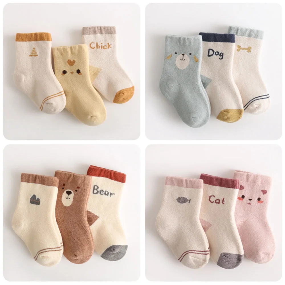 Thickened Terry Baby Socks, Medium Tube Baby Socks, Class A Newborn Socks, Children's Cotton Socks