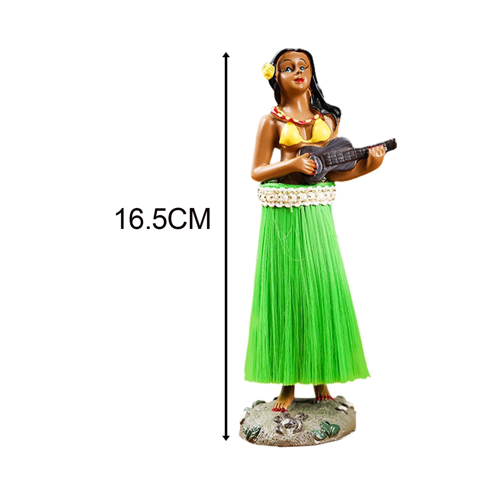 

Гавайская кукла на приборной панели Hula Girl с укулеле для коллекции приборной панели автомобиля, фигурки, подарки, домашний декор, мини-размер, кукла на приборной панели