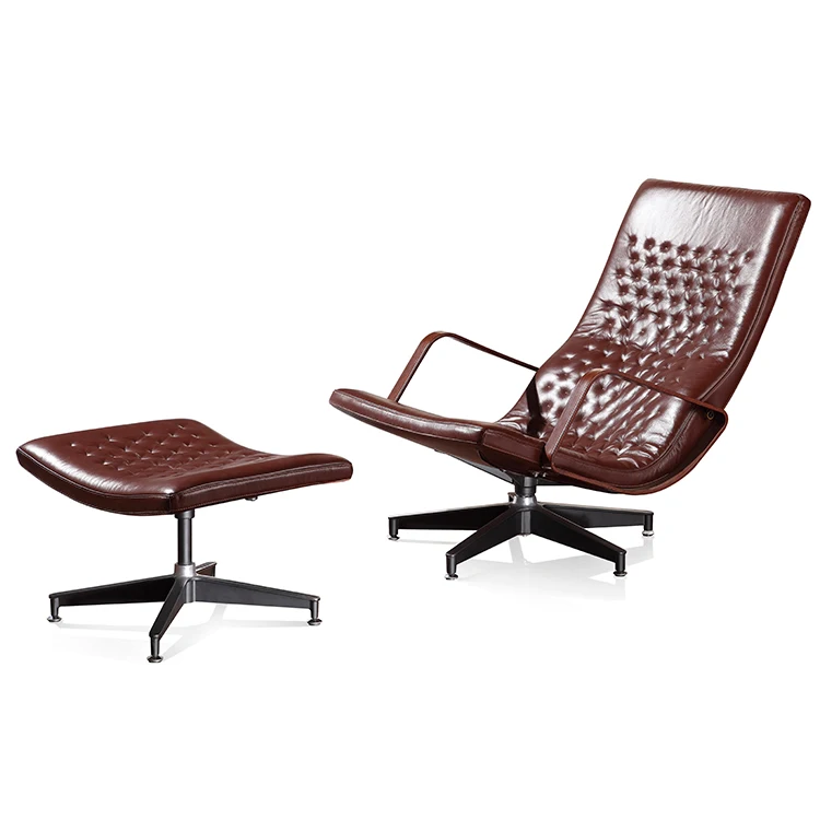 

New Design Modern Furniture Relaxing Swivel Leather Lounge Living Room Chairs