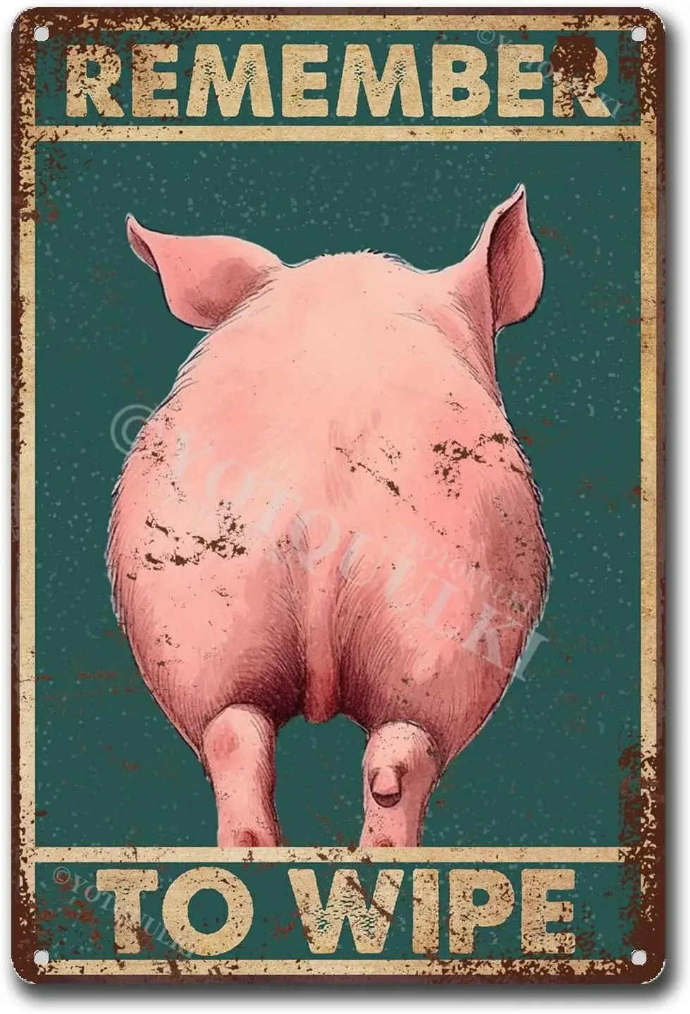 Pg Sgn Wll Decorton Remember To Wpe Vntge Decor или Ce Br Pub Домашнее пиво lumnum-8x12nch