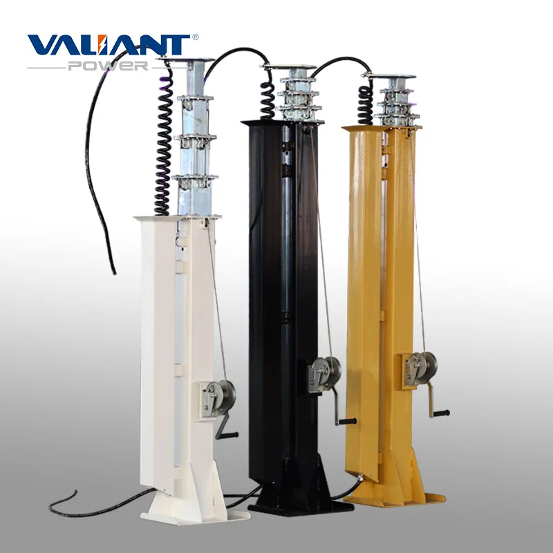 

4-12m electric winch masts and portable satellite antenna