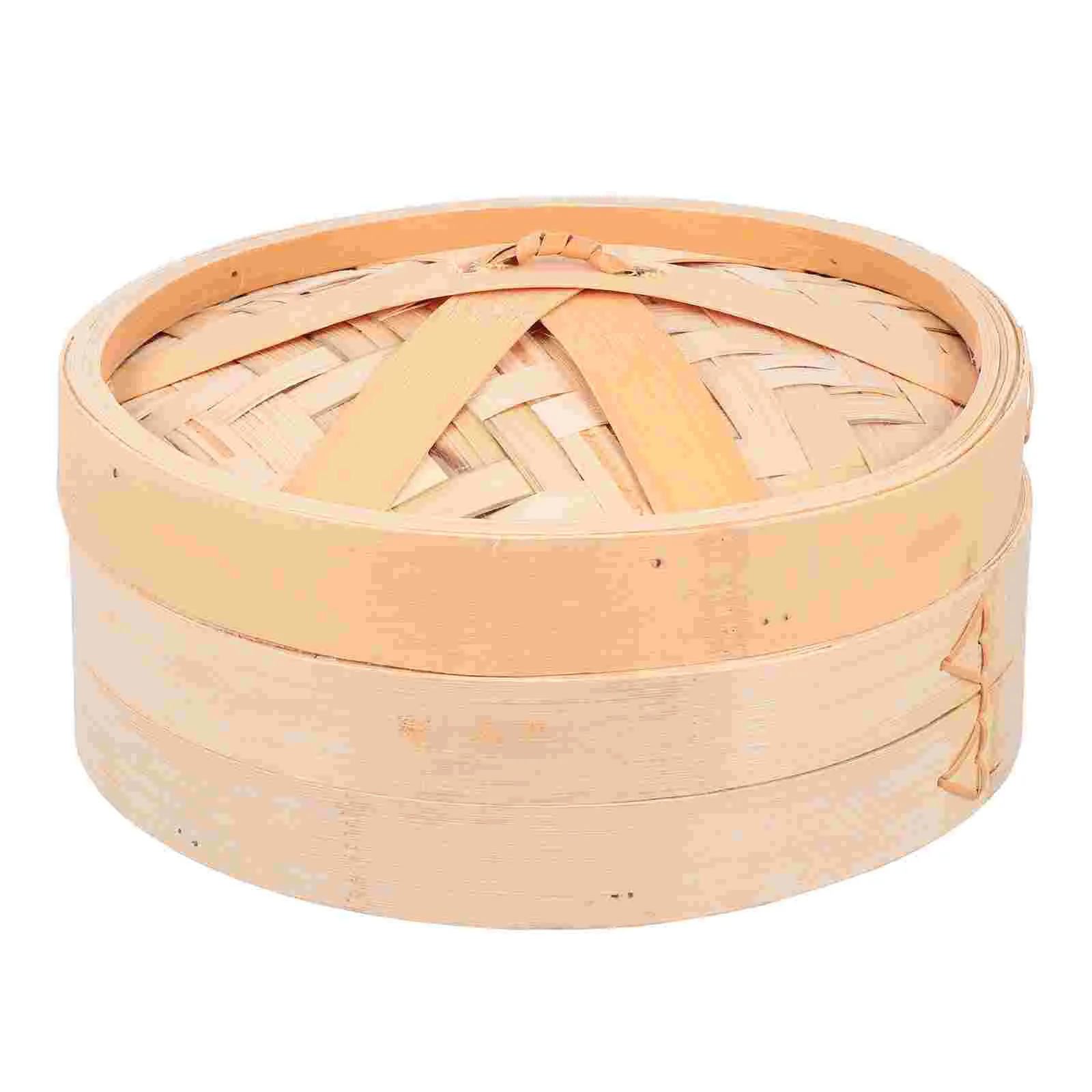 

1 Set Handmade Bamboo Steamer Kitchen Food Steamer with Lid Cooking Tool