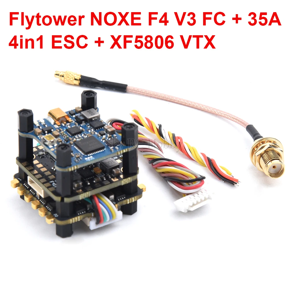 Новый Полетный контроллер Flytower NOXE F4 V3 / F7 + 35A ESC + XF5806 400 МВт VTX Mini Stack 20 мм x 20 мм для FPV гоночного радиоуправляемого дрона