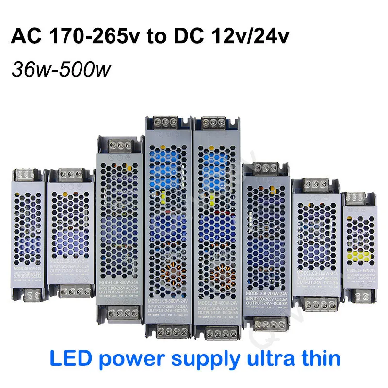 

AC 220v to DC 12V/24v LED источник питания, трансформаторы для освещения, адаптер, переключатель 60W 100W 150W 200W 300W для фотоламп, ультратонкие B4