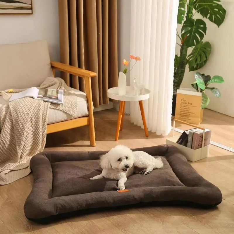 

Лежанка для больших и маленьких собак, квадратная плюшевая подстилка для щенков и кошек, матрас для питомцев