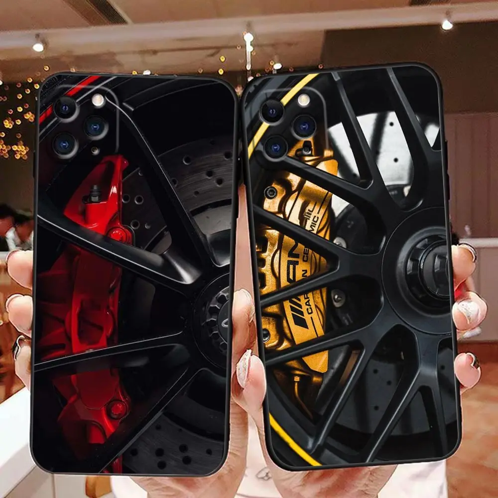 

Luxury Brand Car Tires Wheels Cover Phone Case For IPhone 14 11 12 13 PRO Apple 6 7 6S 8 Plus X XR XS MAX Funda Capa Coque Para