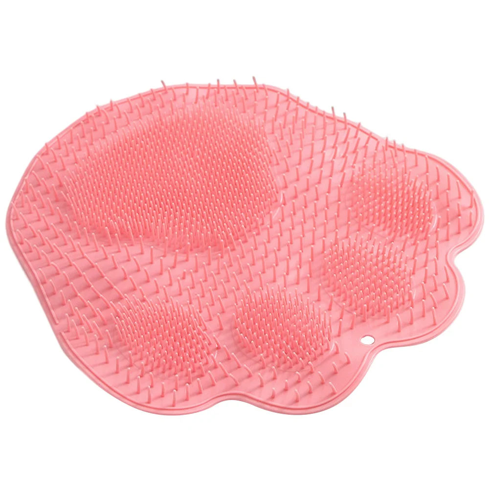 

Bathroom Floor Bathroom Mat Shower Foot Scrubber Wall-mounted Hands Free Back Tpr Suction