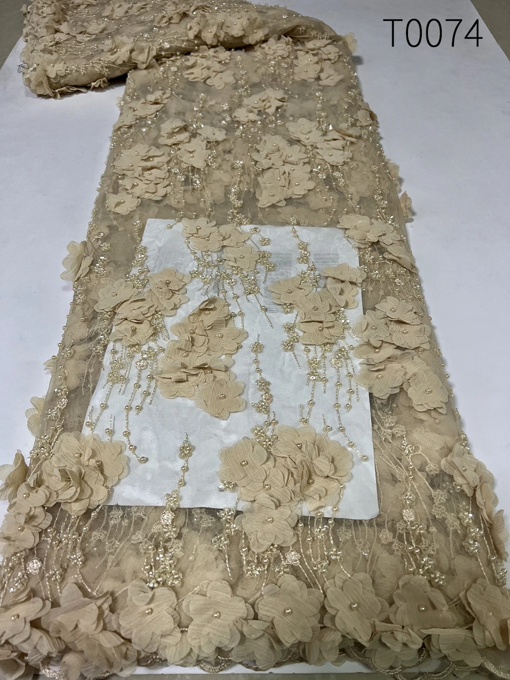 Высокое качество 2024 африканская Нигерия Тюль кружевная ткань Блестки