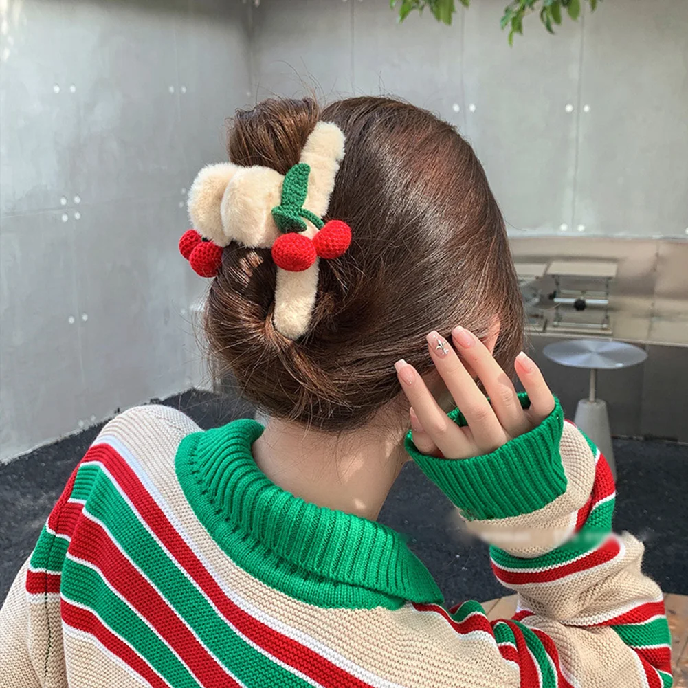 

Korean Plush Hair Clip Faux Fur Hair Claws Crab Clamps Autumn Winter Candy Color Hairpin Barrette Fashion Women Hair Accessories