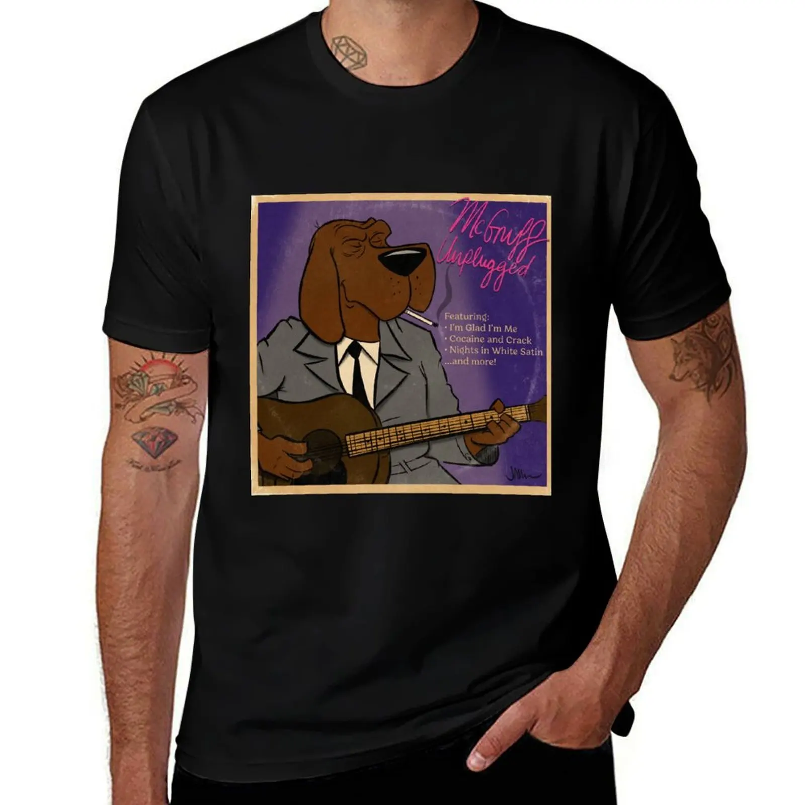 Фото Футболка McGruff Unplugged с художественным принтом, повседневный топ с принтом №1