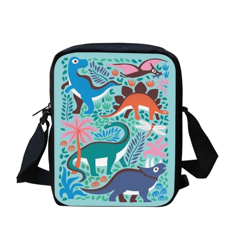 Cartoon Dinosaur Print Messenger Bags Designer Mini Shoulder Bag for Students Casual Ladies Cross-body Bag Satchel Handbag