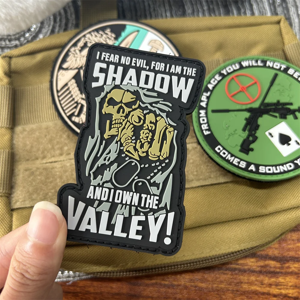 Значок-скелетоны для снайпера двойная винтовка 3D ПВХ тактическая нашивка