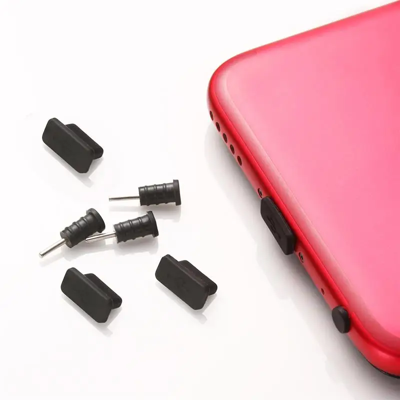 

UKCOCO 10 Pairs USB Type C Anti Dust Protective Covers Silicone Port Plug Covers (Black)
