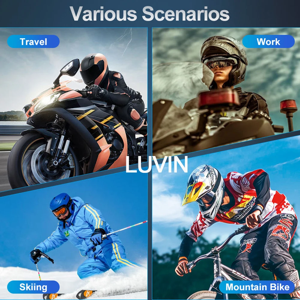 Гарнитура для мотоциклетного шлема LUVIN S1 Bluetooth-наушники беспроводная стерео