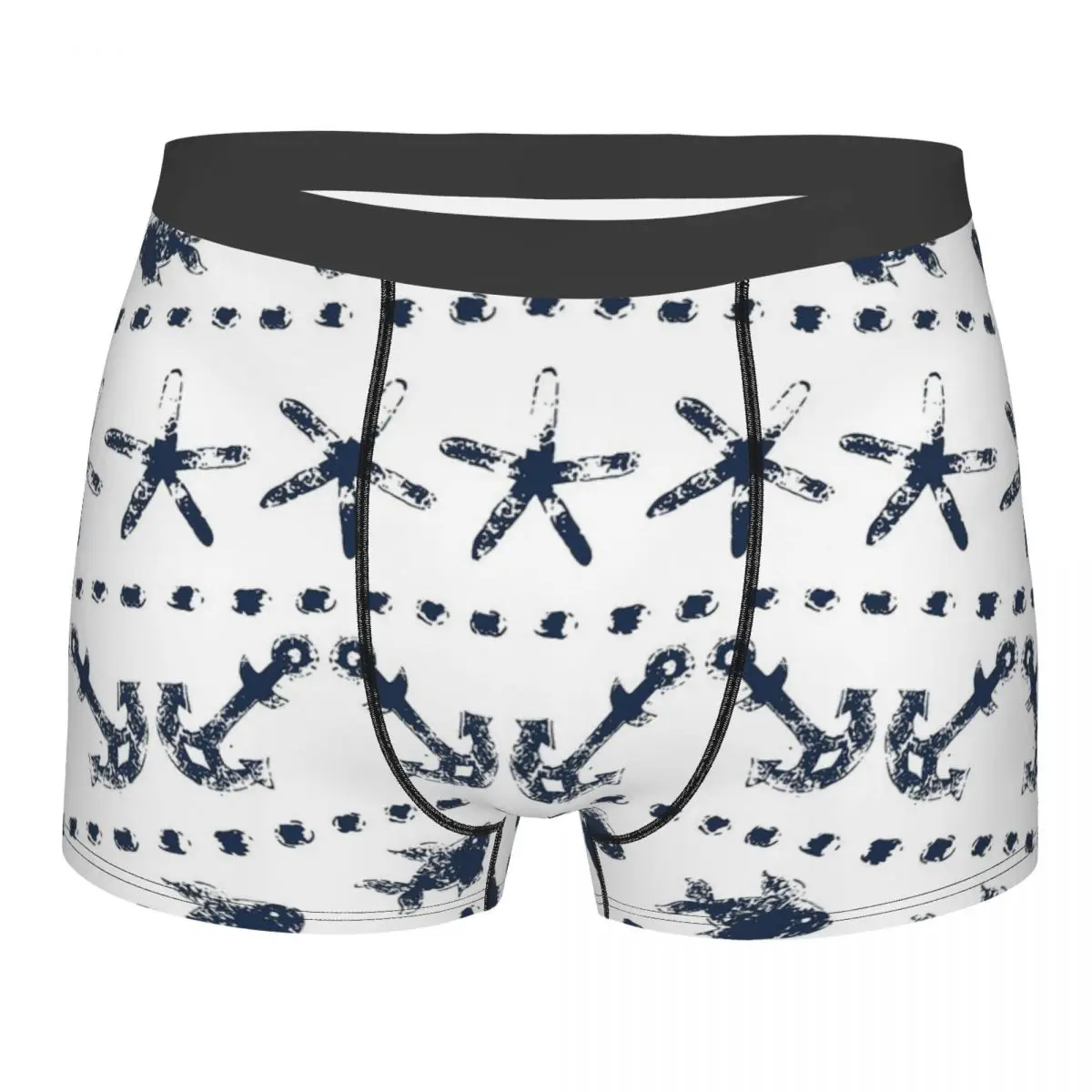 

Anchor Animals of The Sea Clever Gentle Free And Happy Underpants Breathbale Panties Male Underwear Ventilate Shorts Briefs