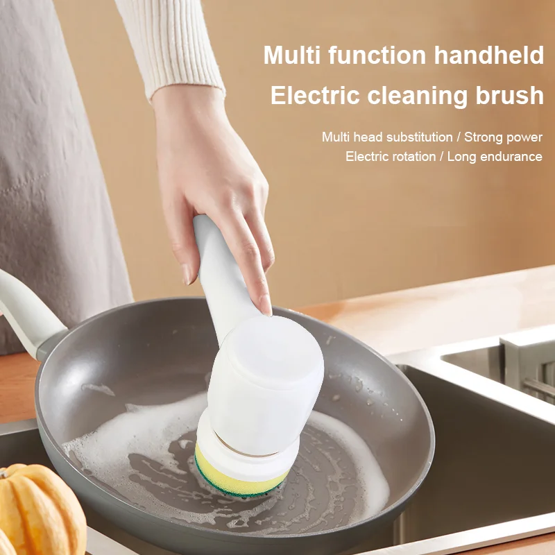 

Bathroom Athtub Brush Electric Usb 5-in-1 Handheld B Wash Brush Creative Cleaning Brush Wholesale Kitchen Cleaning Tool 2023