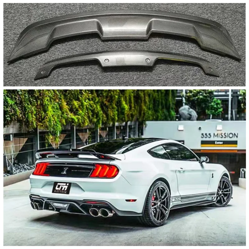

High Quality Real Carbon Fiber Spoiler Splitter For Ford Mustang 2015 2016 2017 2018 2019 2020 GT500 Spoilers