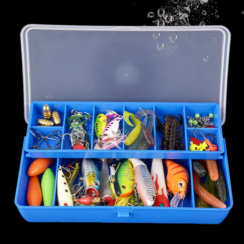 

Portable Fishing Tackle Box 11 Compartments Double-deck Storage Case Carp fishing accessories Lure Hook Soft Bait tool box