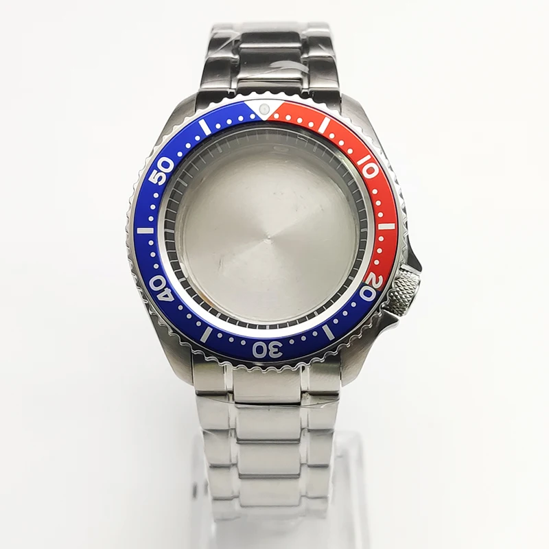 42mm Seiko SKX007 Watch Case Fits NH35 NH36 4R35 7S26 Japan Movement S Crown Sapphire Crystal Glass NH35 Watch Case Accessories