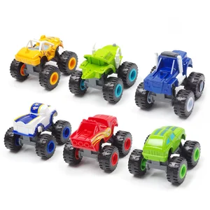 Imported 6pcs/Set Blaze Machines Car Toys Russian Miracle Crusher Truck Vehicles Figure Blazed the monster To