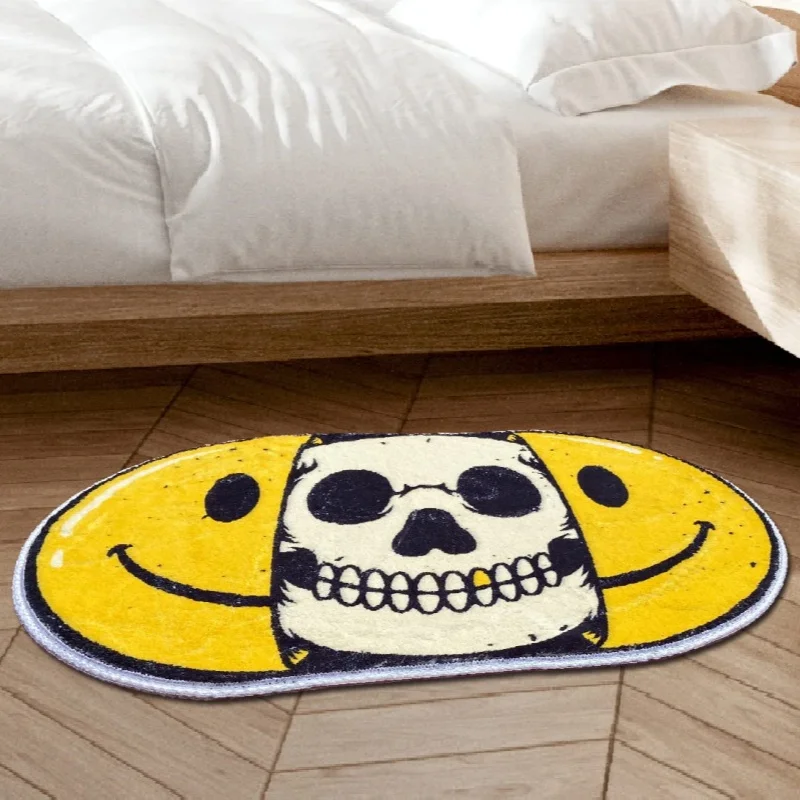 Ковер с улыбающимся черепом креативный высококачественный нескользящий