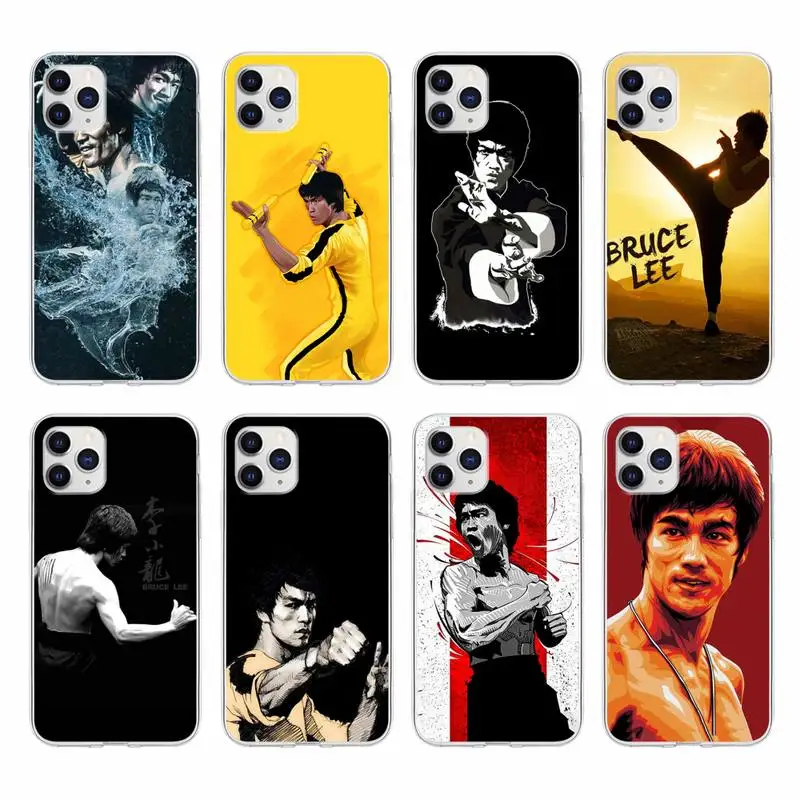

Bruce Lee Phone Case For Xiaomi Mi 9t 10t 11 11i 11x Poco M3 Pro X3 Nfc F3 Redmi 9 8 7 Transparent Cover